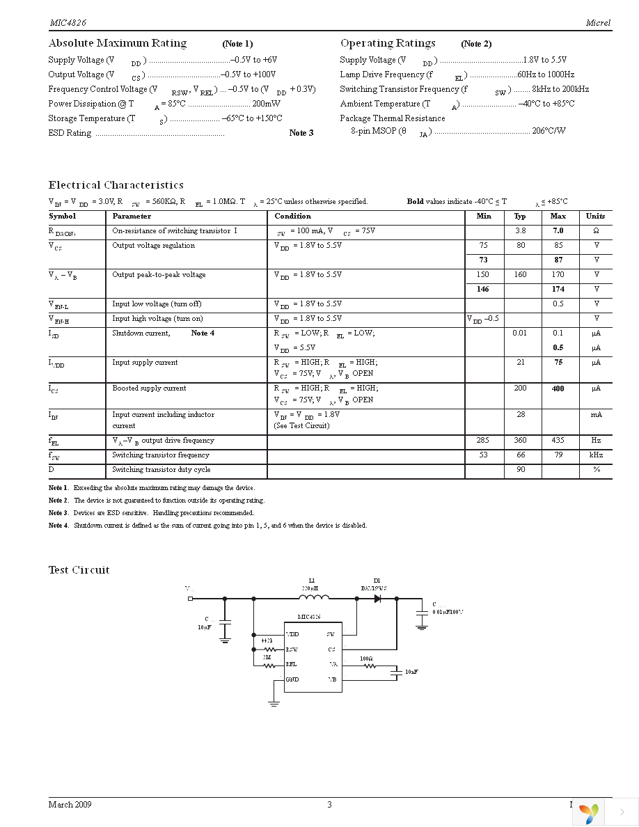 MIC4826YMM TR Page 3